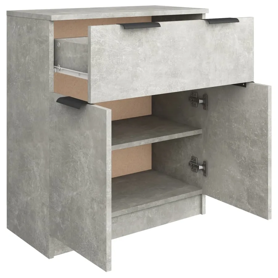 Buffet Gris béton 60x30x70 cm Bois d'ingénierie - 7