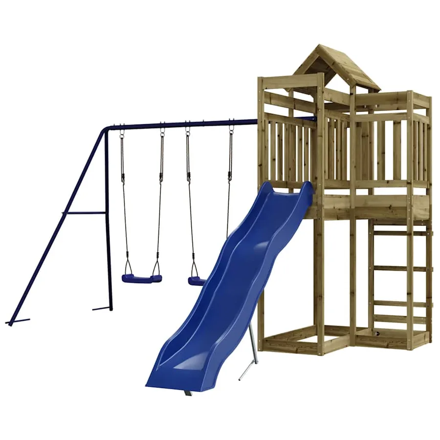 Aire de jeux d'extérieur bois de pin imprégné - 3