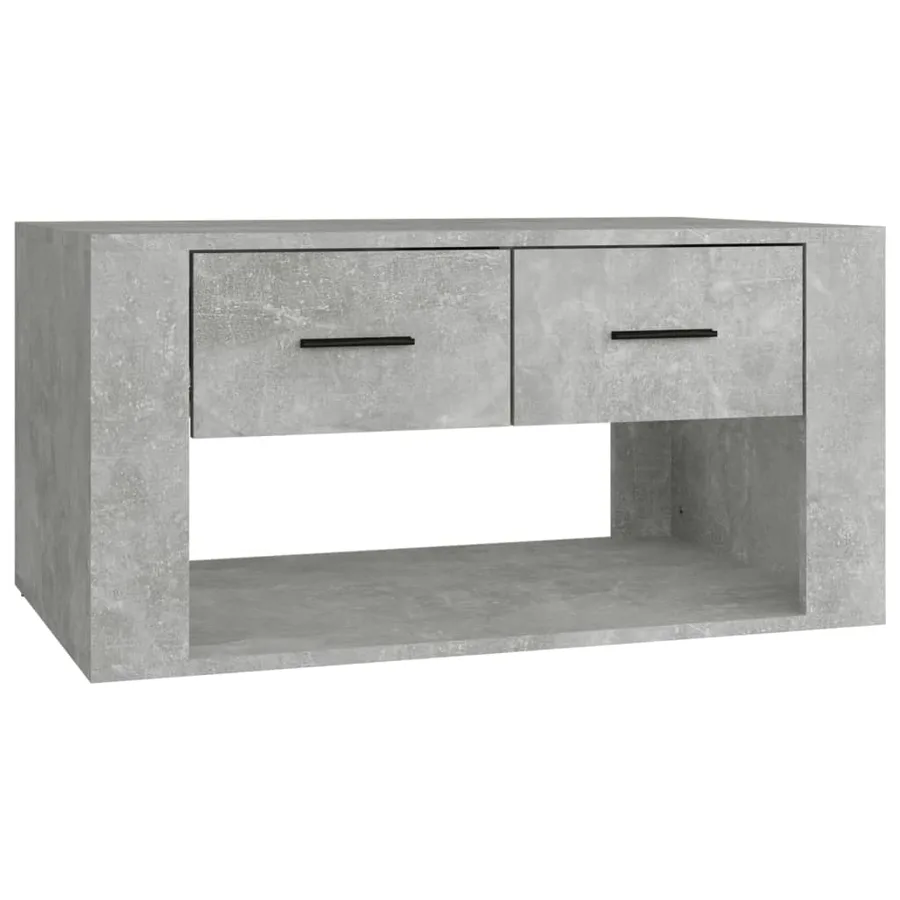 Table basse Gris béton 80x50x40 cm Bois d'ingénierie - 2