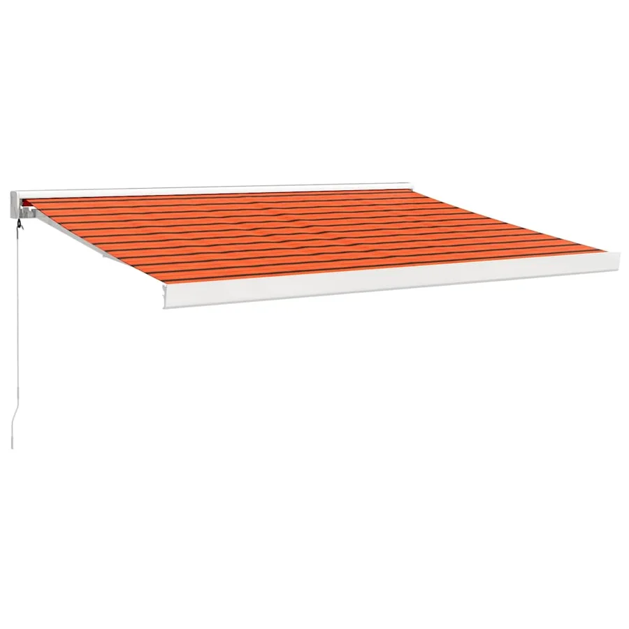 Auvent rétractable orange et marron 3x2,5 m tissu et aluminium - 2