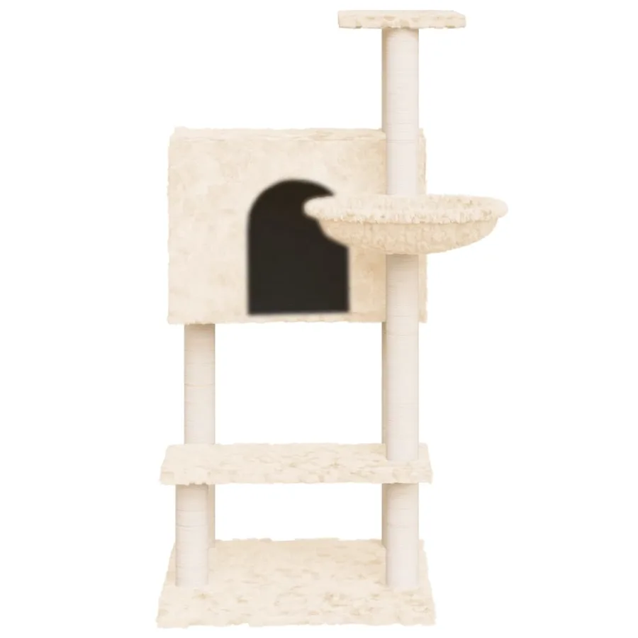 Arbre à chat avec griffoirs en sisal Crème 108,5 cm - 4