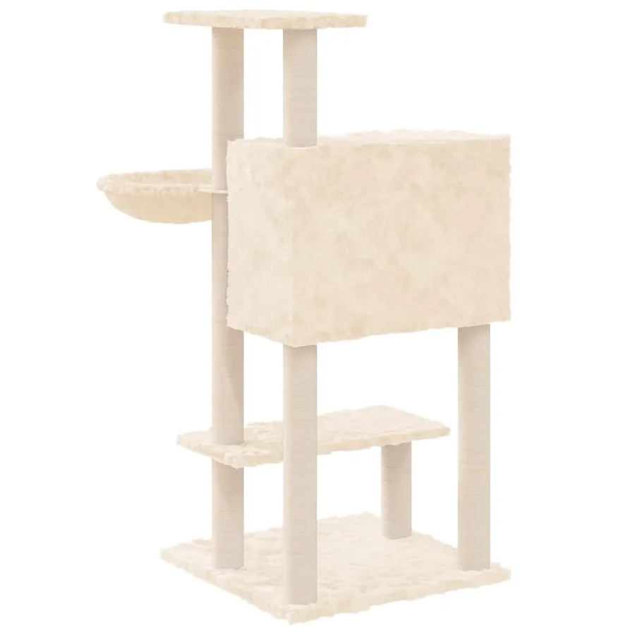 Arbre à chat avec griffoirs en sisal Crème 108,5 cm - 6