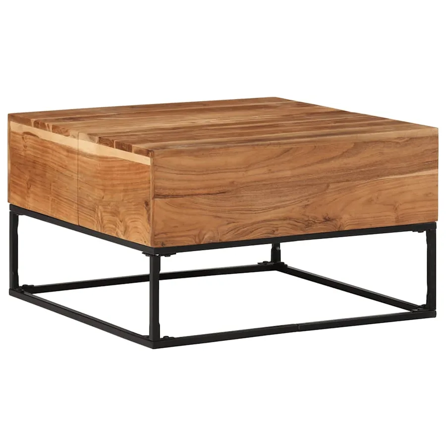 Table basse 68x68x41 cm Bois d'acacia solide - 3