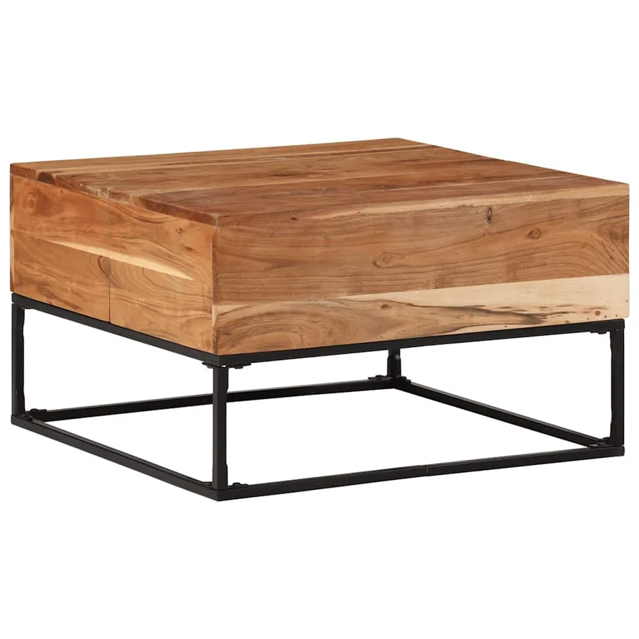 Table basse 68x68x41 cm Bois d'acacia solide - 4