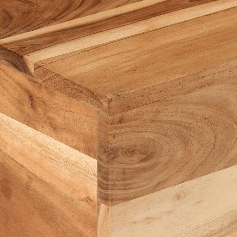 Table basse 68x68x41 cm Bois d'acacia solide - 7