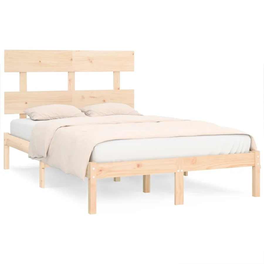 Cadre de lit sans matelas 140x190 cm bois massif - 2