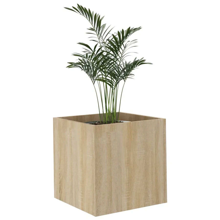 Jardinière Chêne sonoma 40x40x40 cm Bois d'ingénierie - 4