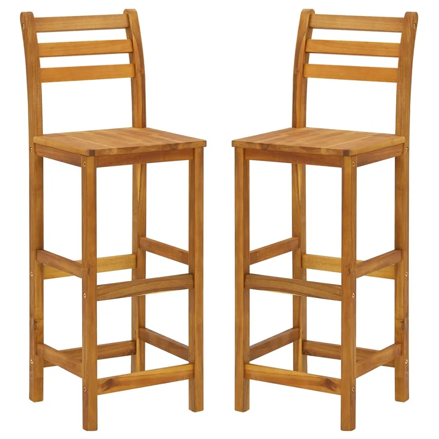 Ensemble de bar de jardin 3 pcs Bois d'acacia solide - 8