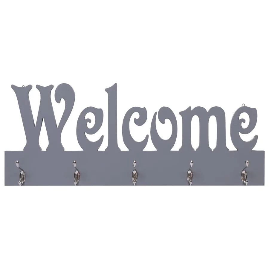 Porte-manteau mural WELCOME Gris 74x29,5 cm - 2