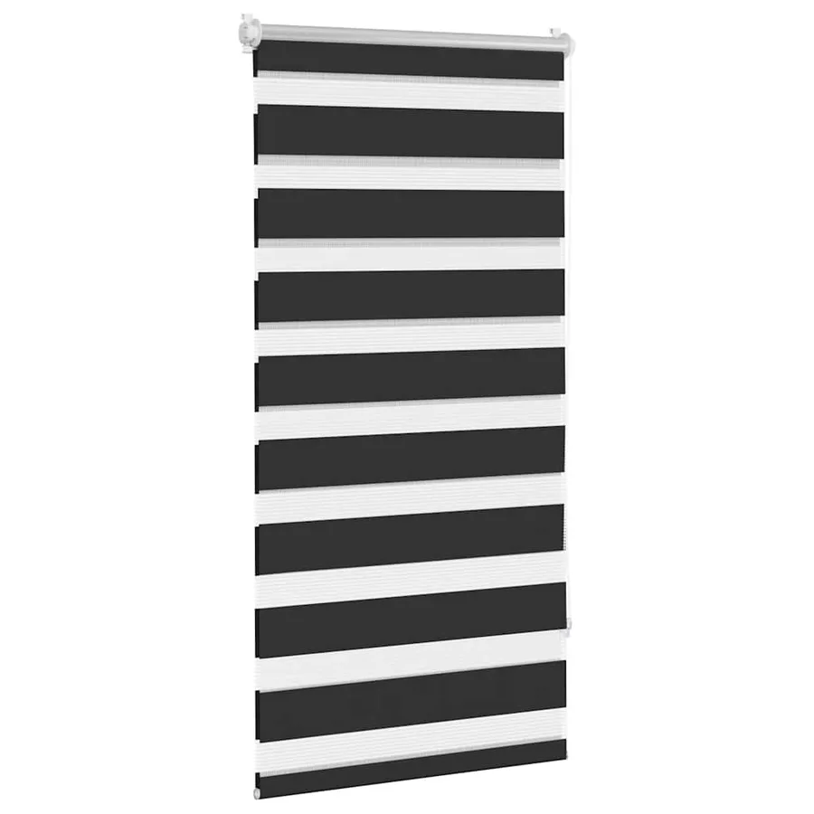 Store vénitien zébré 60,9 x 120 cm, largeur du tissu 56,7 cm, noir - 3