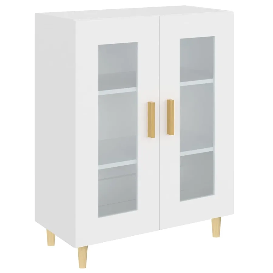 Buffet blanc 69,5x34x90 cm bois d'ingénierie - 2