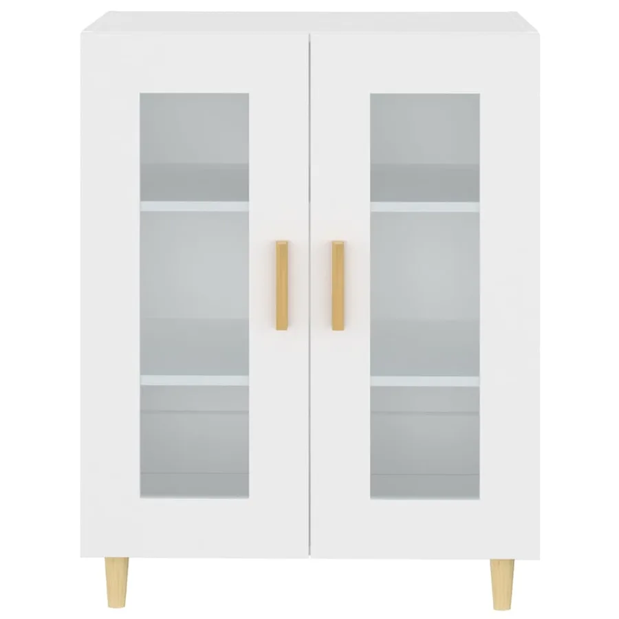 Buffet blanc 69,5x34x90 cm bois d'ingénierie - 5