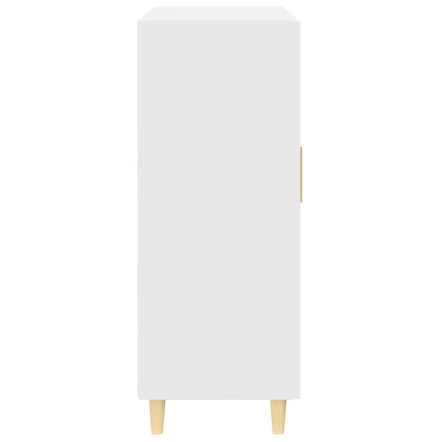 Buffet blanc 69,5x34x90 cm bois d'ingénierie - 6