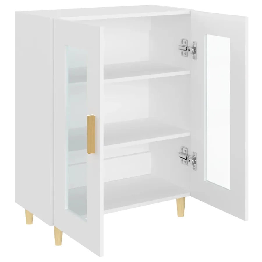 Buffet blanc 69,5x34x90 cm bois d'ingénierie - 7