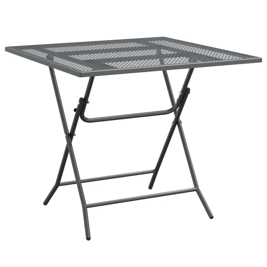 Ensemble à manger de jardin 3 pcs Maille Métal Anthracite - 4