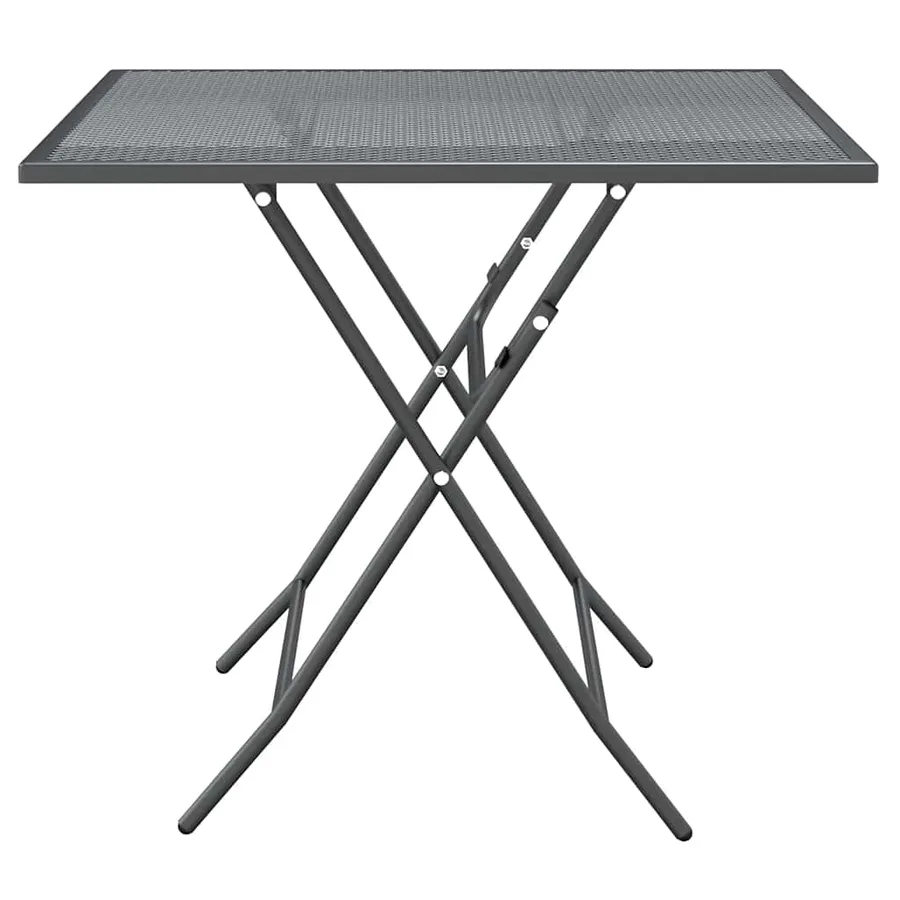 Ensemble à manger de jardin 3 pcs Maille Métal Anthracite - 5