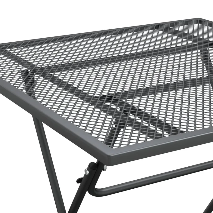 Ensemble à manger de jardin 3 pcs Maille Métal Anthracite - 7