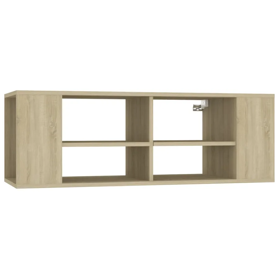 Meuble TV mural Chêne sonoma 102x35x35 cm Bois d’ingénierie - 2
