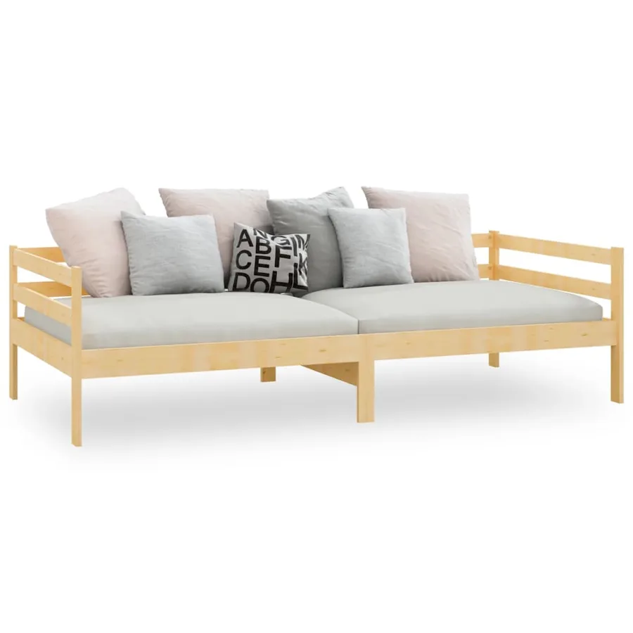 Lit de jour sans matelas bois de pin massif 90x200 cm - 4