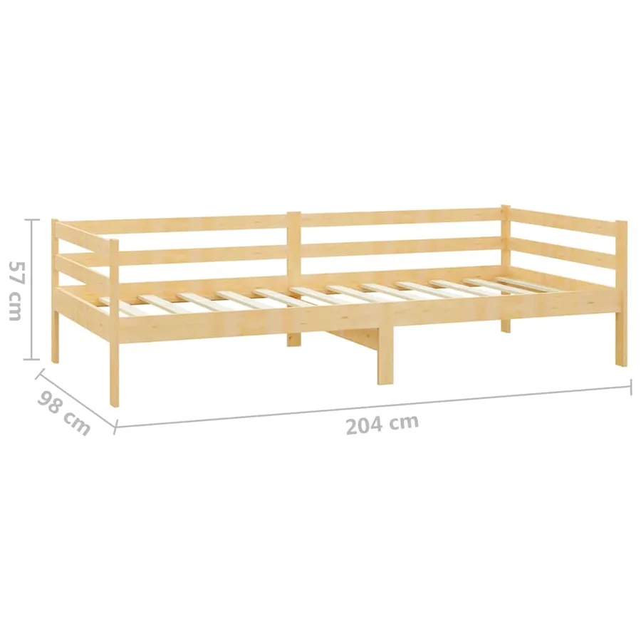 Lit de jour sans matelas bois de pin massif 90x200 cm - 8