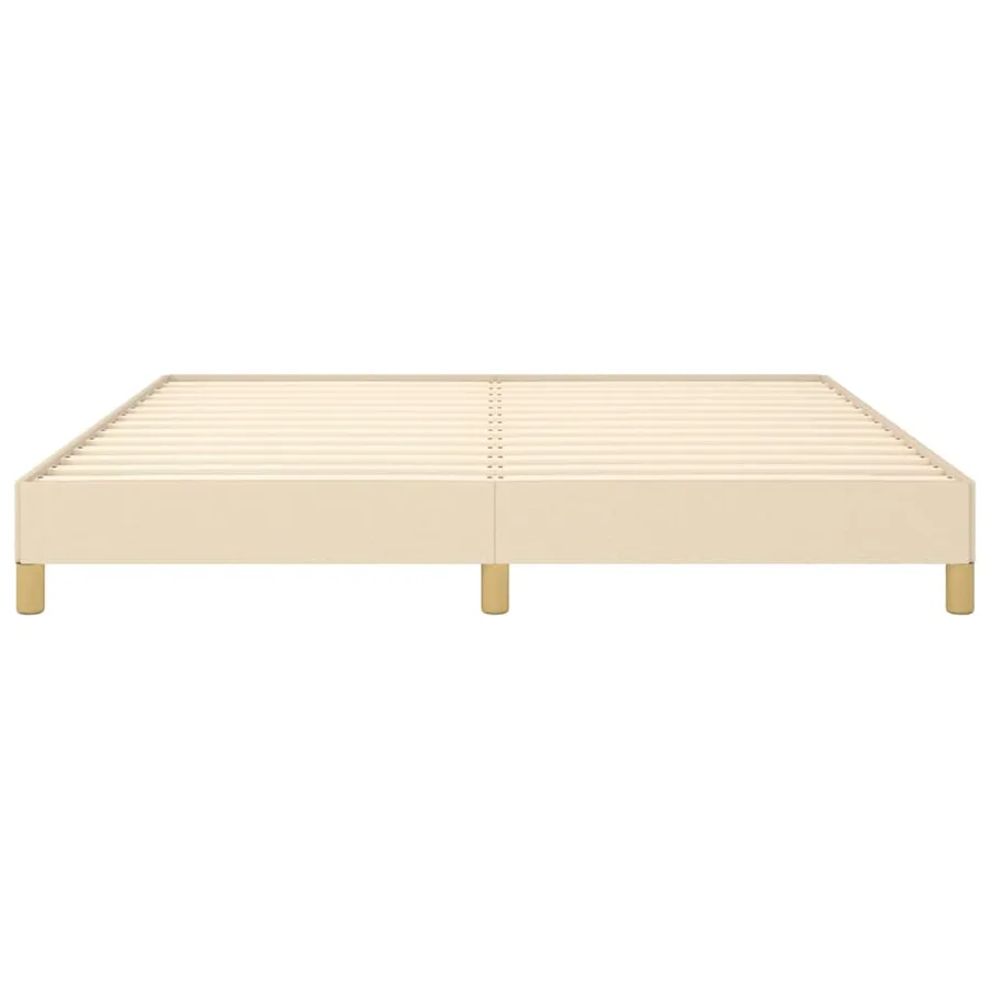 Cadre de lit sans matelas crème 180x200 cm tissu - 5
