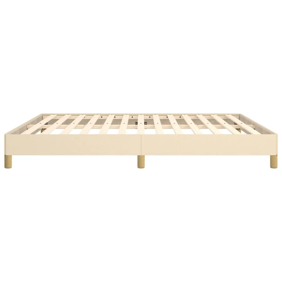 Cadre de lit sans matelas crème 180x200 cm tissu - 6