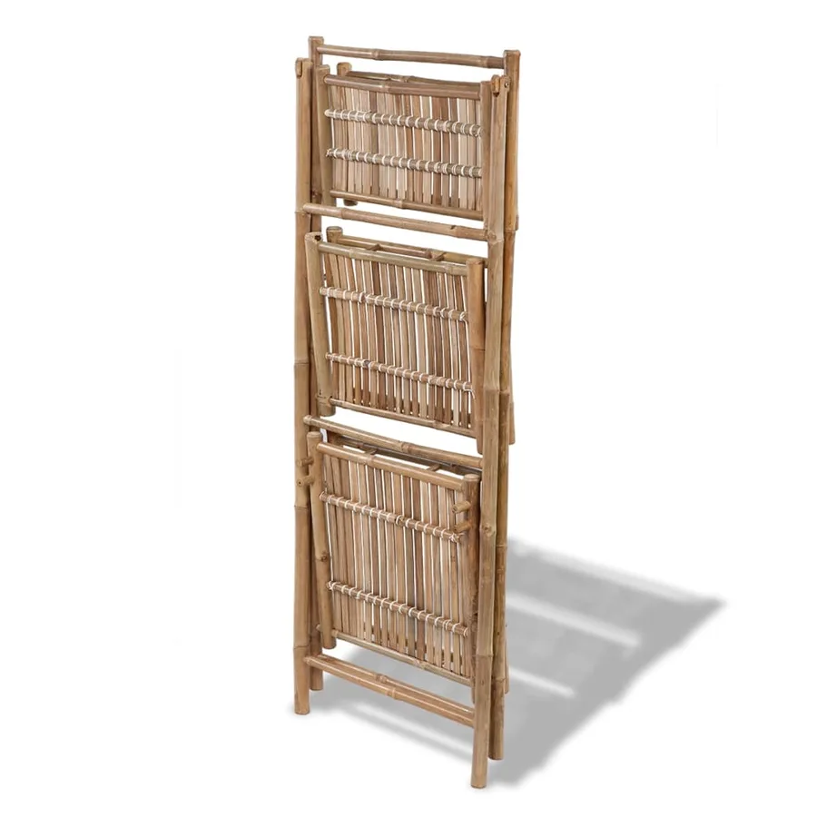 Étagère à plantes pliable 3 niveaux Bambou - 3