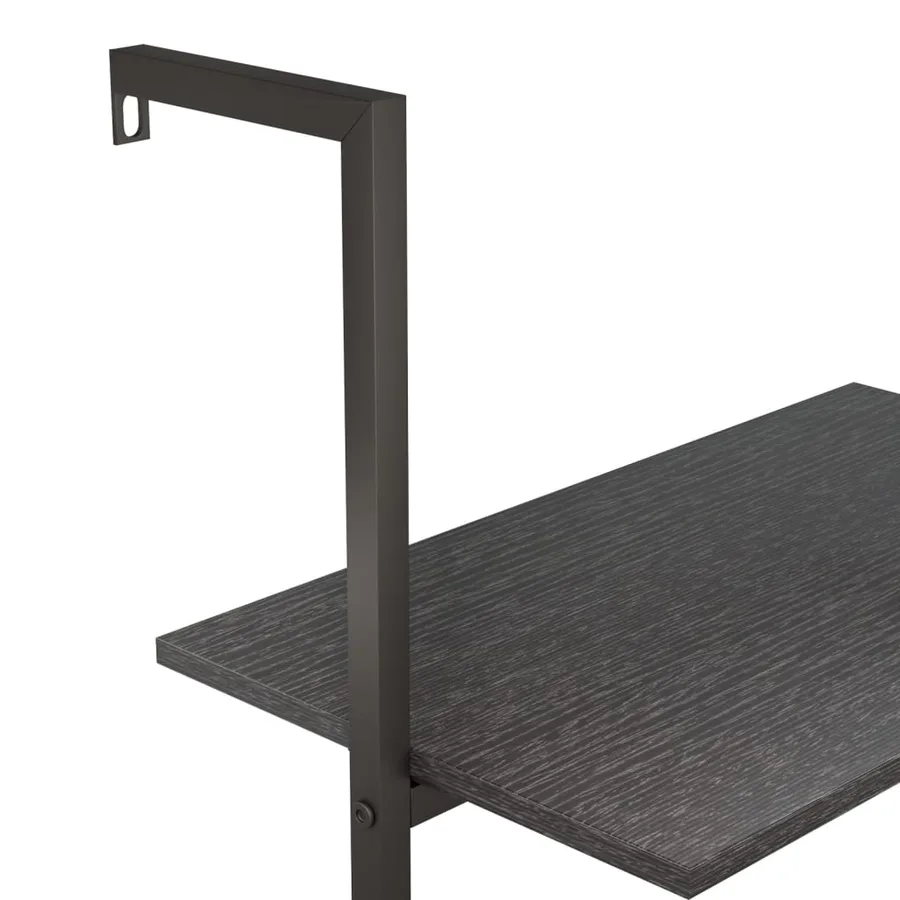 Étagère inclinée à 3 niveaux Noir 64x35x120,5 cm - 7