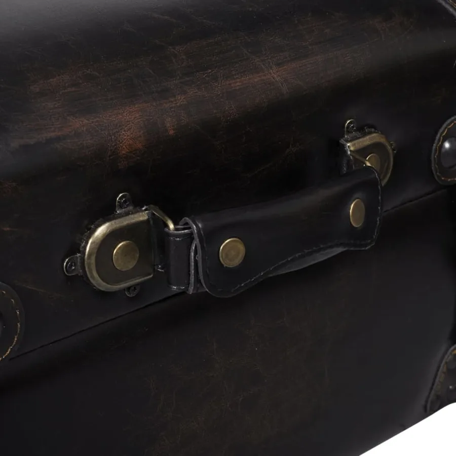 Banc long de rangement marron - 4