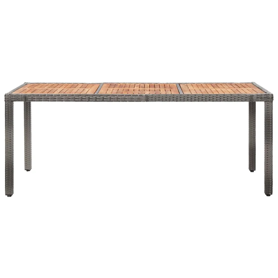 Ensemble à manger d'extérieur 9pcs coussins Résine tressée Gris - 3