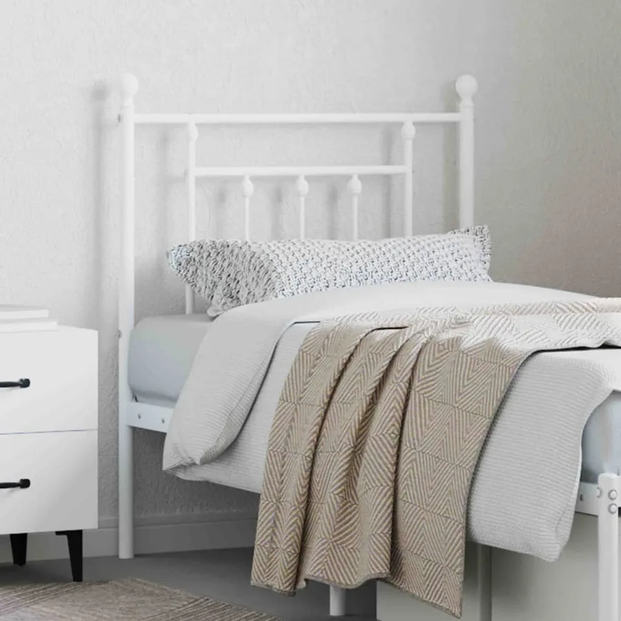 Tête de lit de remplacement métal blanc 75 cm - 3