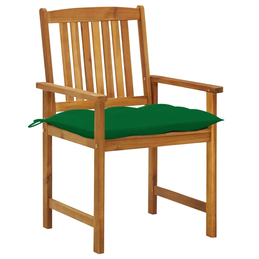 Chaises de jardin avec coussins lot de 8 Bois d'acacia solide - 2