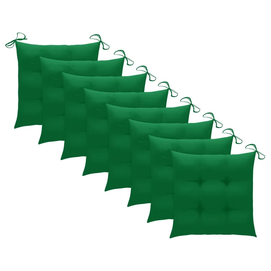 Chaises de jardin avec coussins lot de 8 Bois d'acacia solide - 5