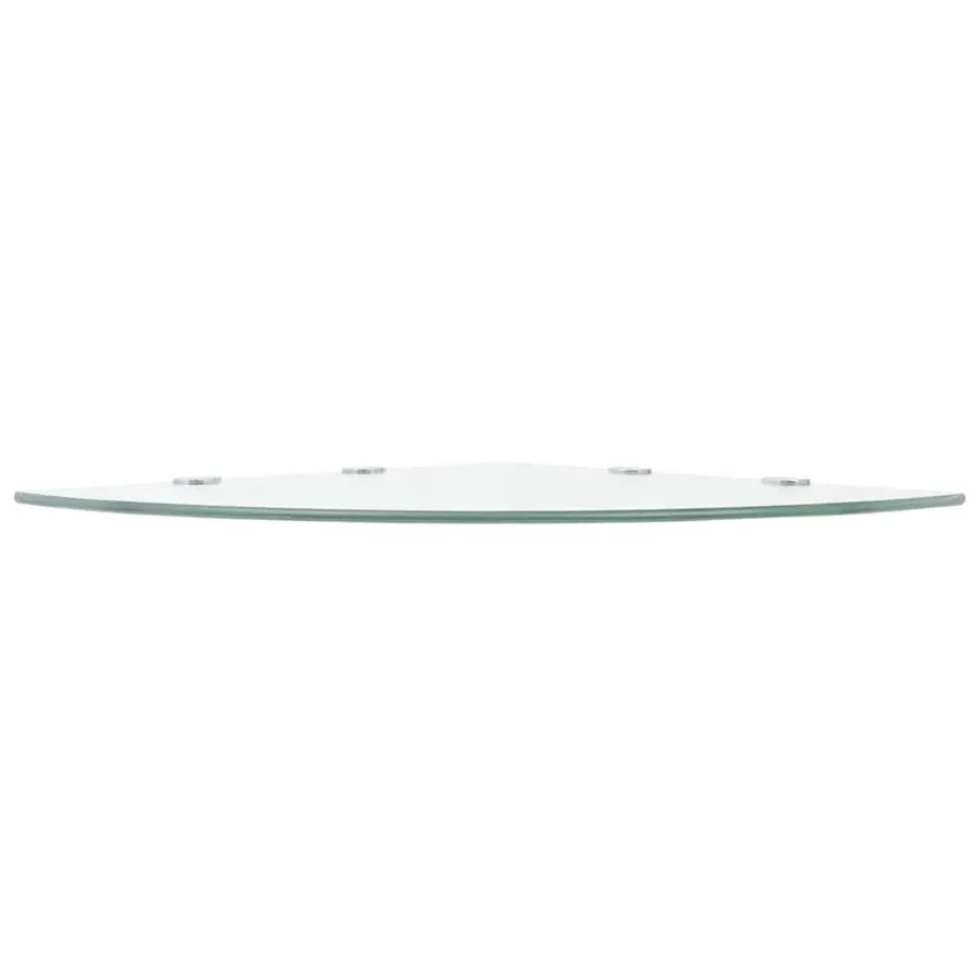 Étagère de coin et supports chromés Verre transparent 45x45 cm - 3