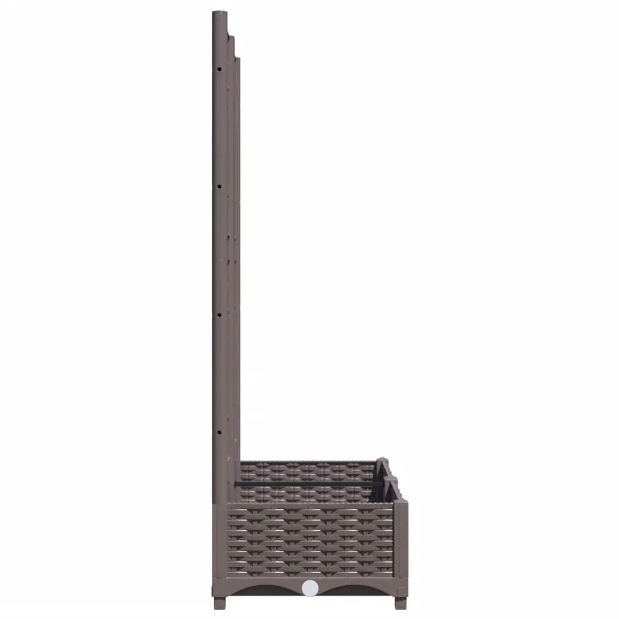 Jardinière avec treillis Marron 80x40x121,5 cm PP - 5
