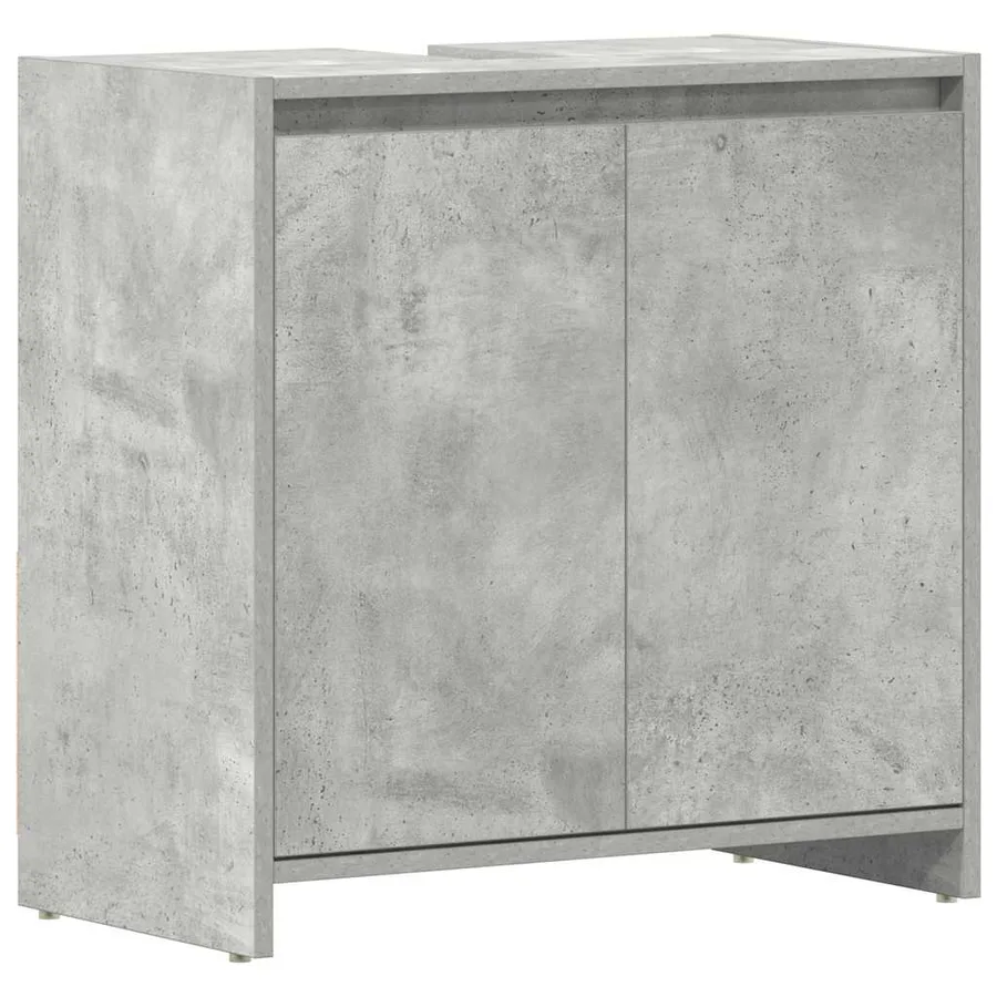 Armoire de salle de bain Gris béton 60x33x61 cm Bois ingénierie - 2