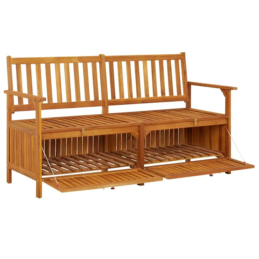 Banc de rangement 148 cm Bois d'acacia solide - 3