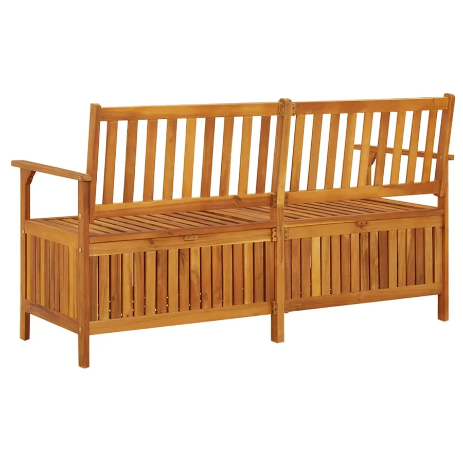 Banc de rangement 148 cm Bois d'acacia solide - 4