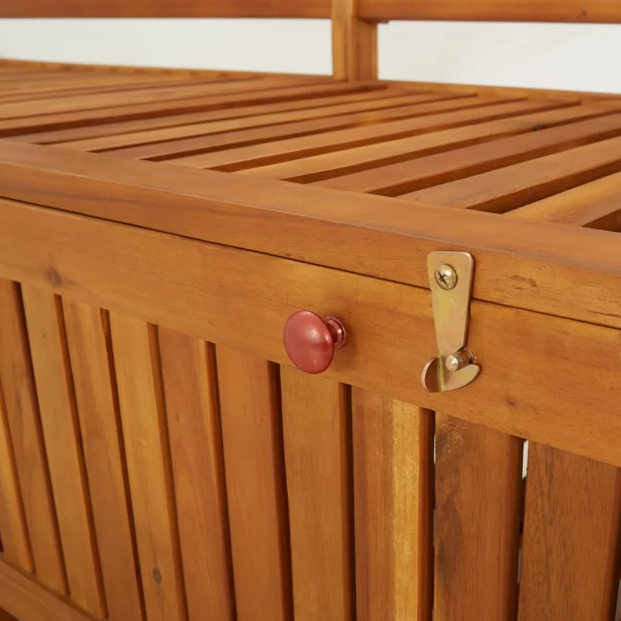 Banc de rangement 148 cm Bois d'acacia solide - 6