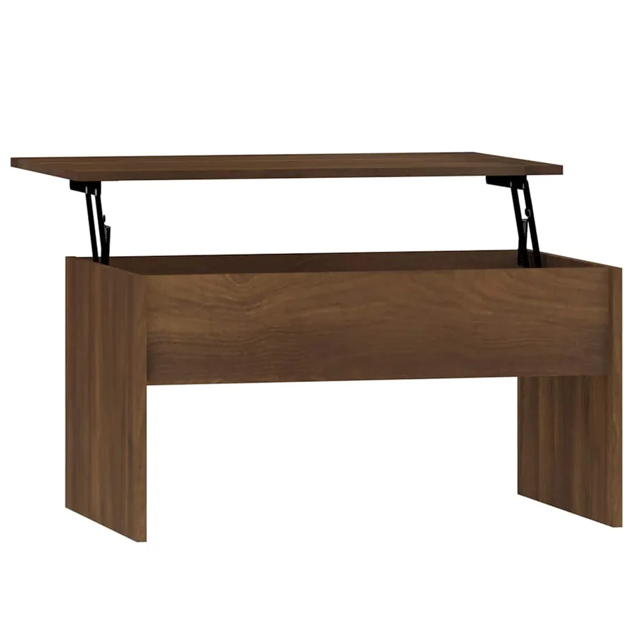 Table basse Chêne marron 80x50,5x41,5 cm Bois d'ingénierie - 2