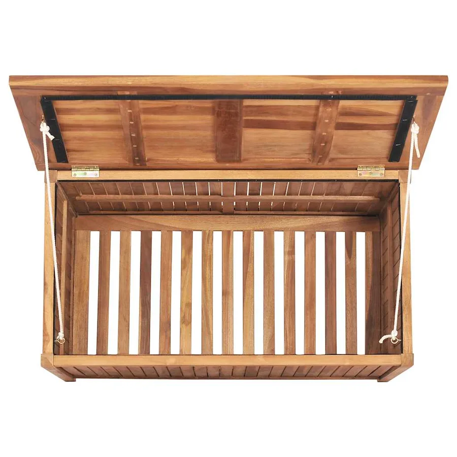 Boîte de rangement de jardin 90x50x58 cm Bois de teck solide - 7