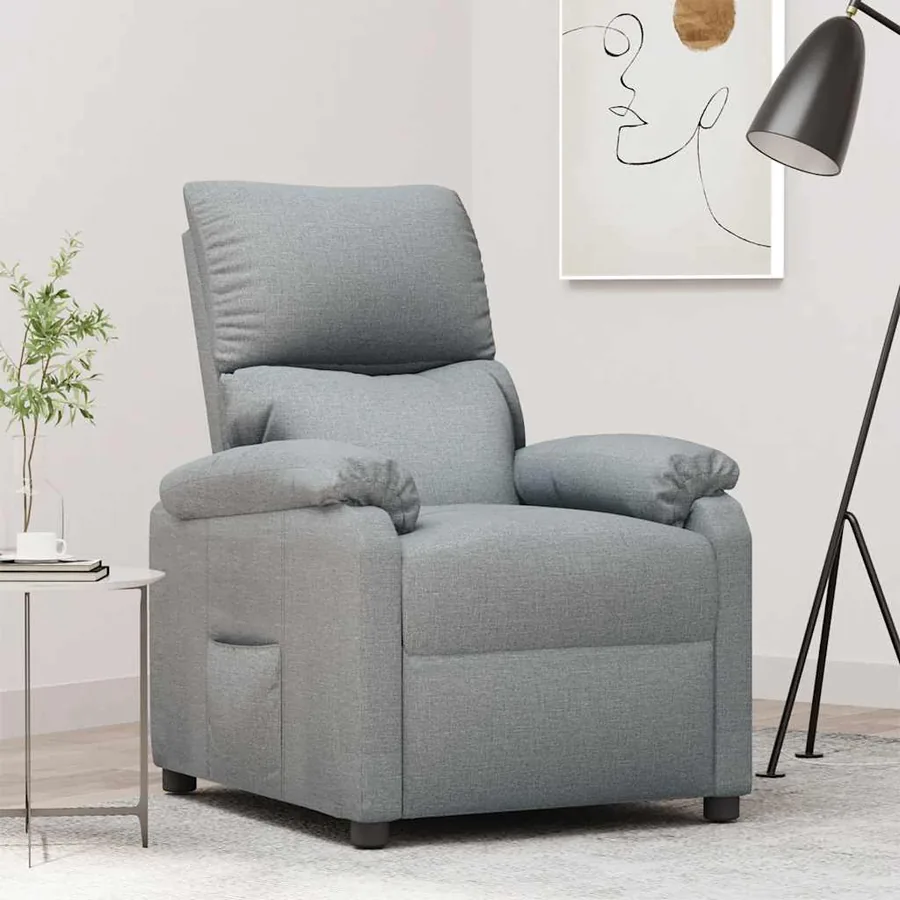 Fauteuil inclinable Gris clair Tissu