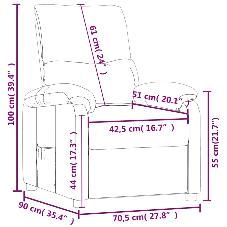Fauteuil inclinable Gris clair Tissu - 9