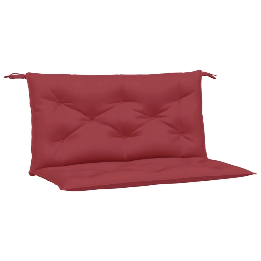 Coussins de banc de jardin lot de 2 rouge bordeaux tissu Oxford - 2