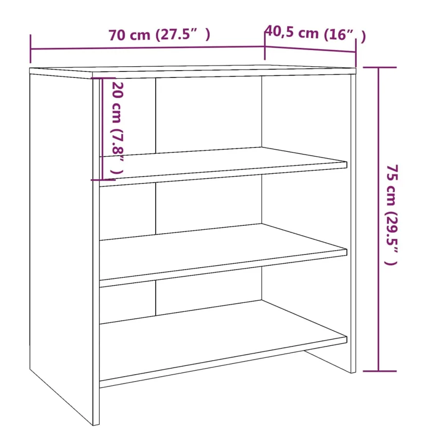 Buffets 3 pcs Chêne fumé Bois d'ingénierie - 8