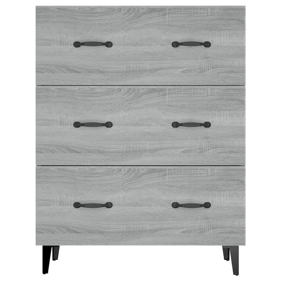 Buffet sonoma gris 69,5x34x90 cm bois d'ingénierie - 5