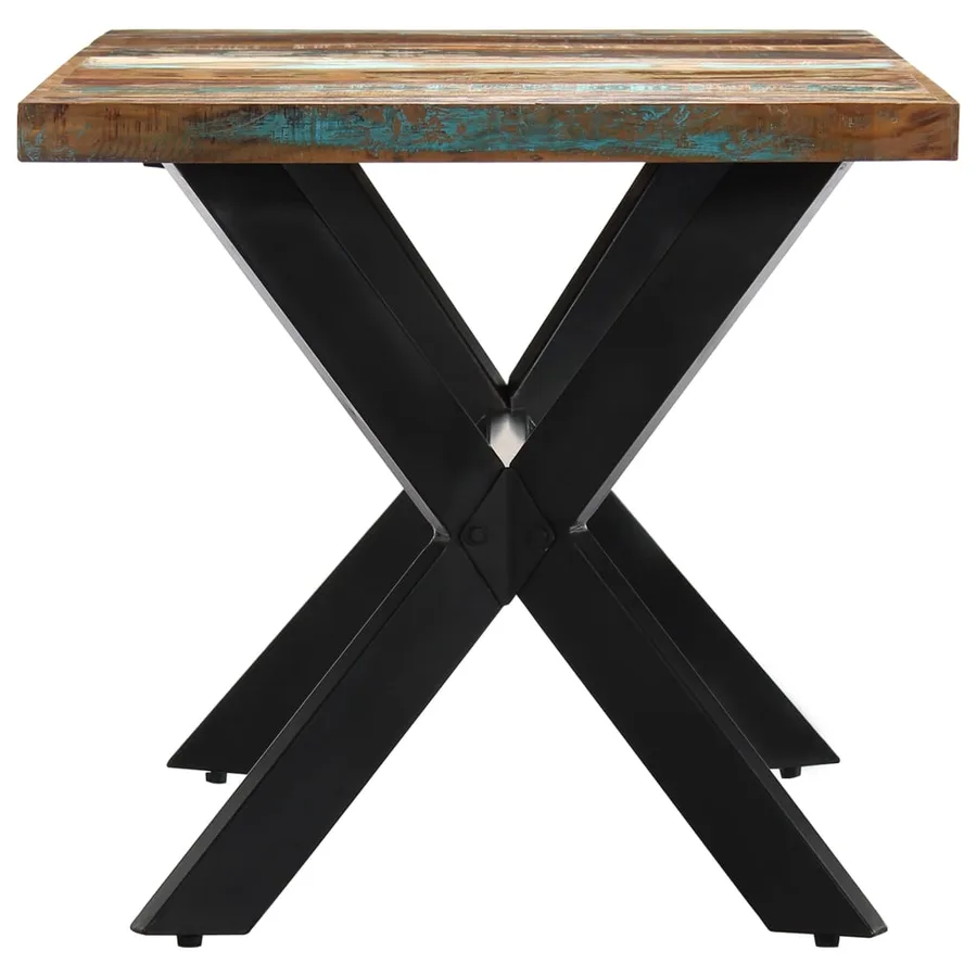 Table à manger 140x70x75 cm Bois de récupération massif - 3