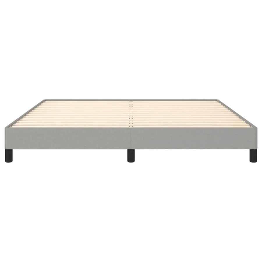 Cadre de lit sans matelas gris clair 180x200 cm tissu - 5
