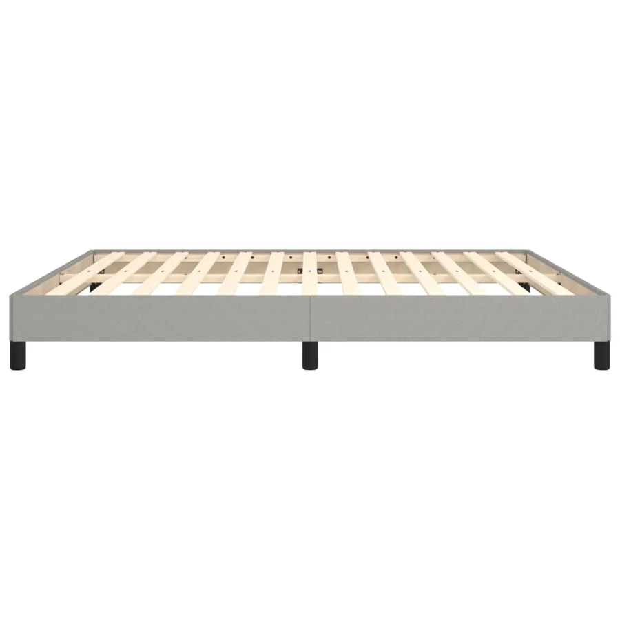 Cadre de lit sans matelas gris clair 180x200 cm tissu - 6