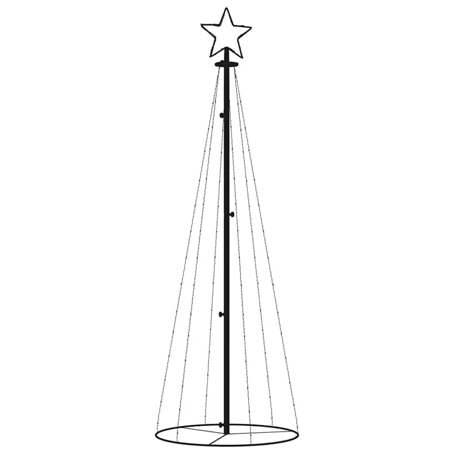 Arbre de Noël cône Blanc chaud 108 LED 70x180 cm - 3